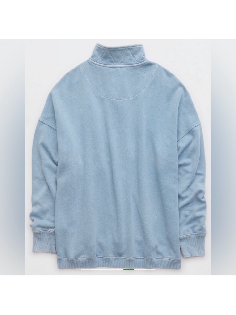 aerie Light Blue Set: Snap-Quarter Pullover Sweatshirt and Wide Leg Sweatpants - Picture 3 of 11